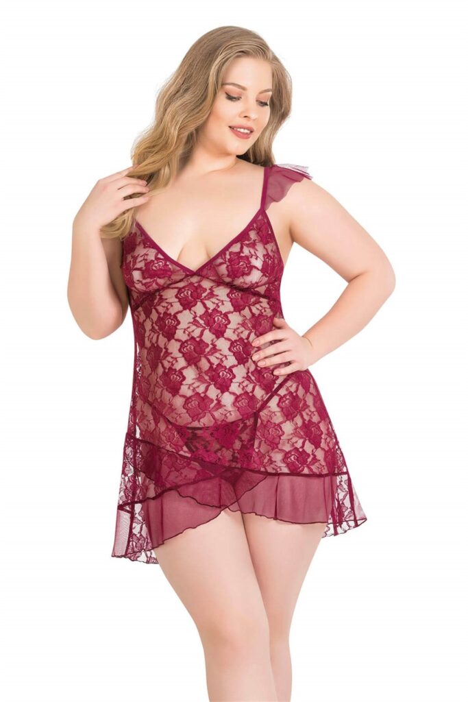 Deluxerie Plus size babydoll set Pheba